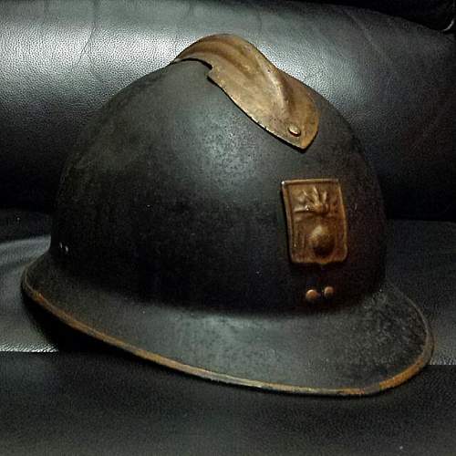 Its a original ww2 french defence passive civil defence army helmet?