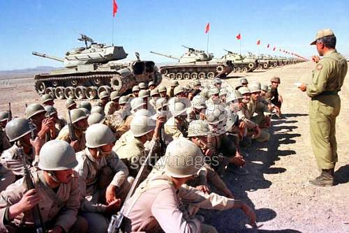 can you ID the helmets used by these Iranian soldiers?