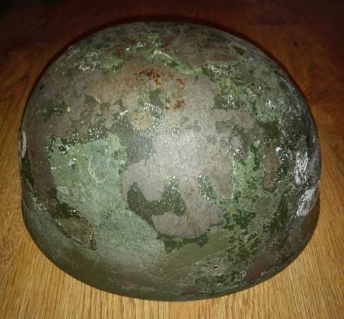 WW2 British Para/ RAC or post war British or Belgian Para/Tank relic helmet?