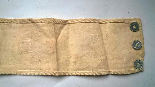 WWI or earlier army medics red cross armband