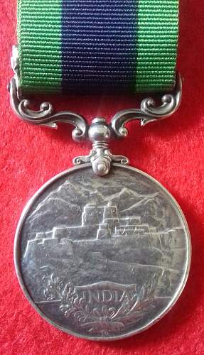 India General Service Medal To W. F. Blundell, Royal Welch Fusiliers