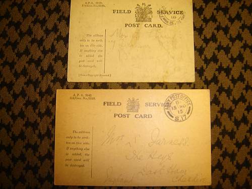 WW1 Field service postcards