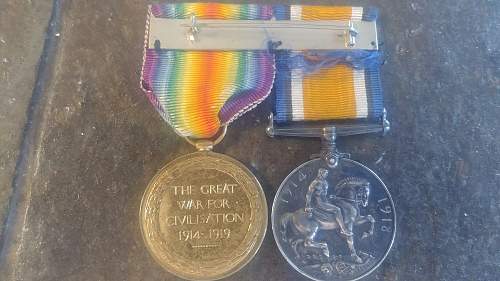 A couple WWI Medals