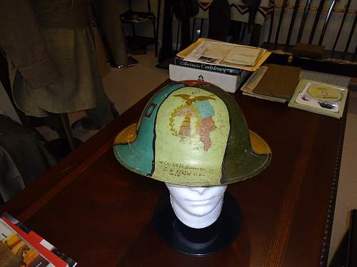 WW1 Souvenir painted Helmet.