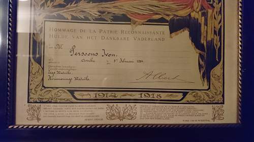 WWI Belgian Yser death certificate?