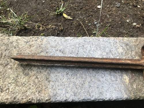 French bayonet refurbished wartime to a trenchknife