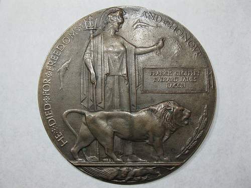 WWI Death plaque