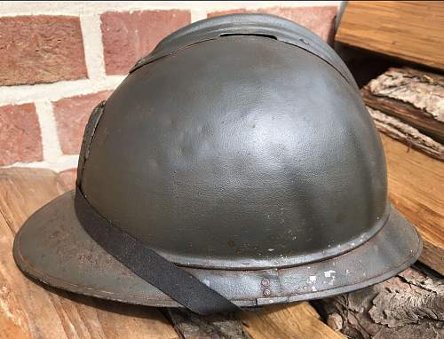 American WW1 adrian helmet with unknown US badge