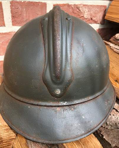 American WW1 adrian helmet with unknown US badge