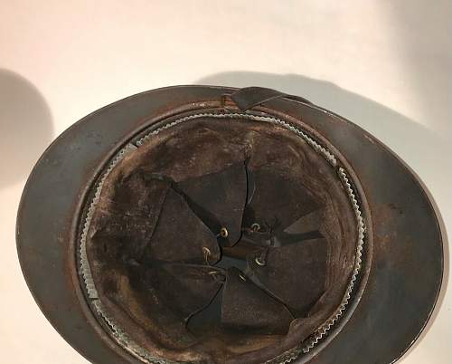 American WW1 adrian helmet with unknown US badge