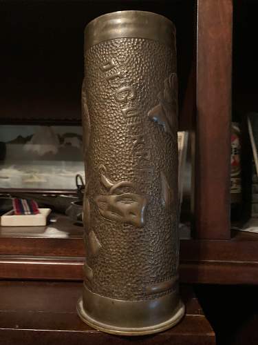 75mm trench art shell