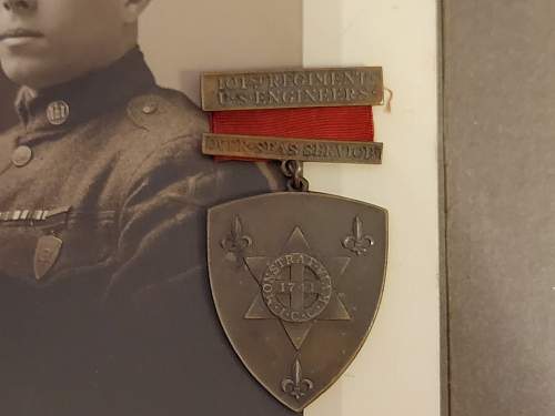 WWI Yankee division photo and medal