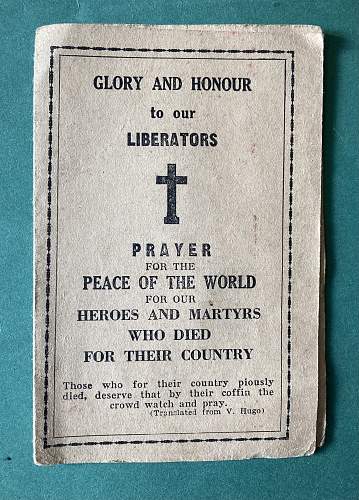 Prayer for Peace pamphlet