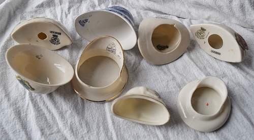 crested ware headgear of WWI and before