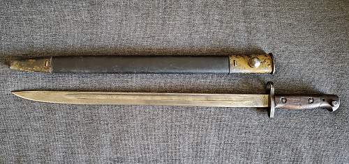 1907 Bayonet With Khaki Paint