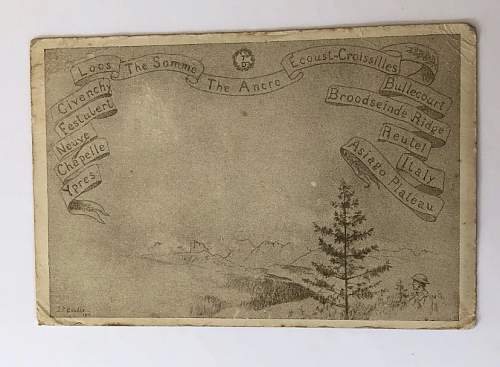 WW1 Era Christmas Card From 7th Infantry Division.