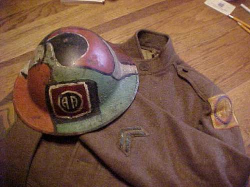 WWI 82nd Div. helmet and tunic