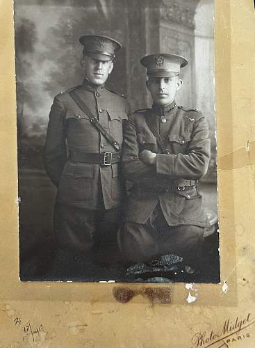 WW1 studio portrait of US Army Reserve officers