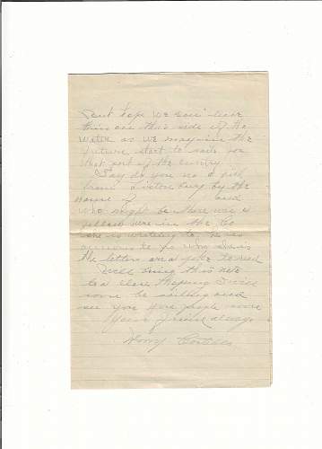 WW1 Era Letter written by Soldier the day after the end of the War.