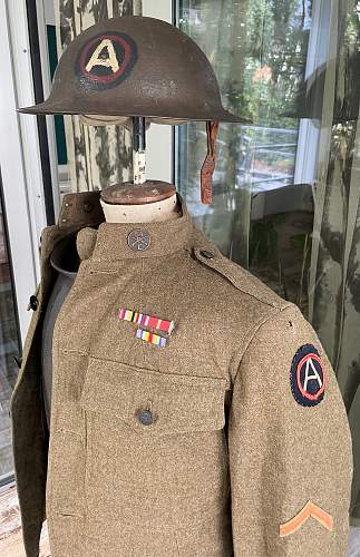 AEF helmet and uniform jacket 54 Division PE