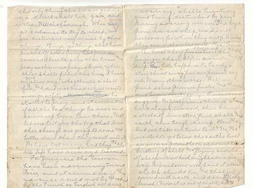 WW1 Era Letter Written in a Rainy Trench by a U.S. Serviceman in France. Lots of content about Trench Warfare.