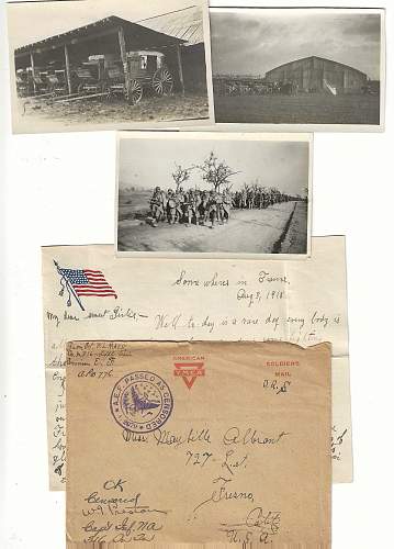 WW1 Era Photos &amp; Letter Written by U.S. Serviceman in France. He writes about blood poisoning, German Treatment of POW’s, France, and much more.