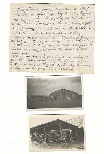 WW1 Era Photos &amp; Letter Written by U.S. Serviceman in France. He writes about blood poisoning, German Treatment of POW’s, France, and much more.