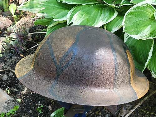 WWI US camo helmet