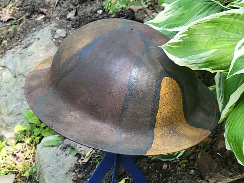 WWI US camo helmet