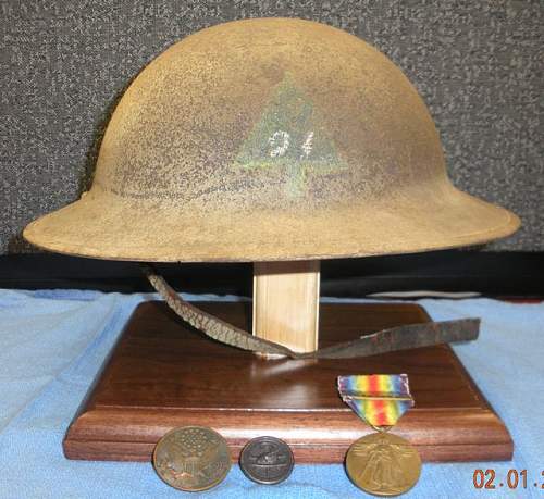 WW1 US 91st Division Helmet
