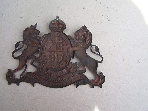 british coat of arms in copper
