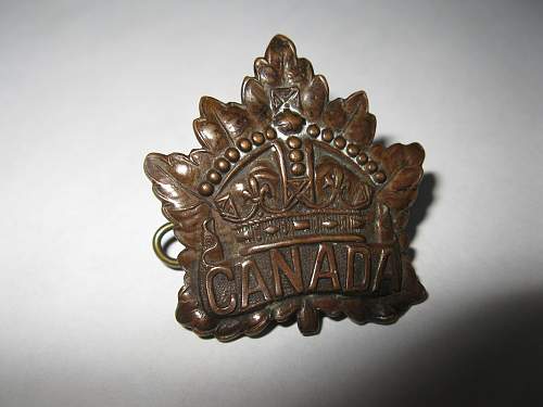 WW1 Canada Cap Badge