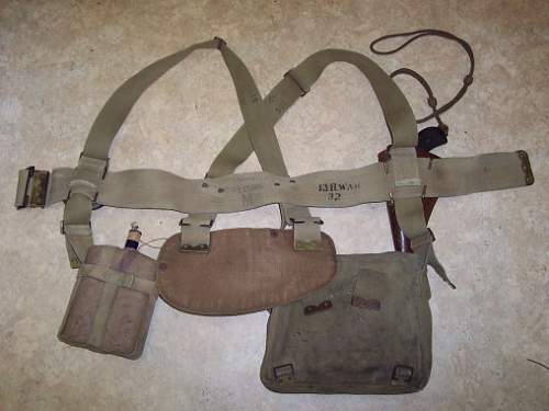 WW1 British Machine Gunners 08 Pattern webbing belt equipment