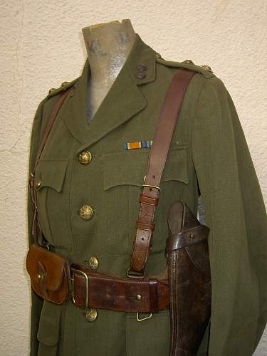 Lancashire fusileer officers 1917 pattern service dress jacket with double brace sam browne