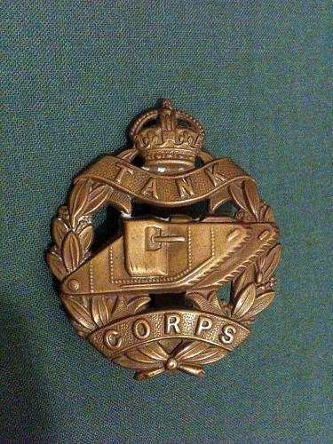 Tank Corps badge