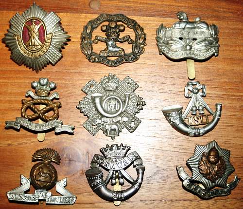 Identification of a lot of WWI badges, buttons, ...