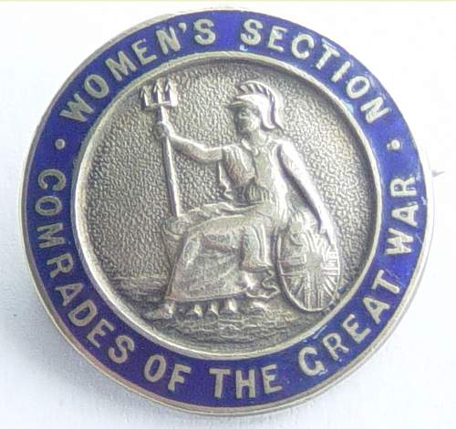 Comrades of the Great War womens section membership badge