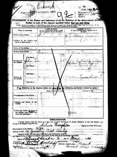Family member killed 1916