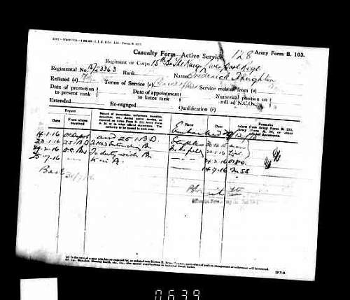 Family member killed 1916