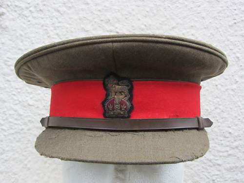 Ww1 style british army staff officers service dress cap