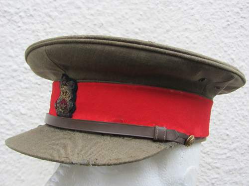 Ww1 style british army staff officers service dress cap