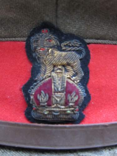 Ww1 style british army staff officers service dress cap