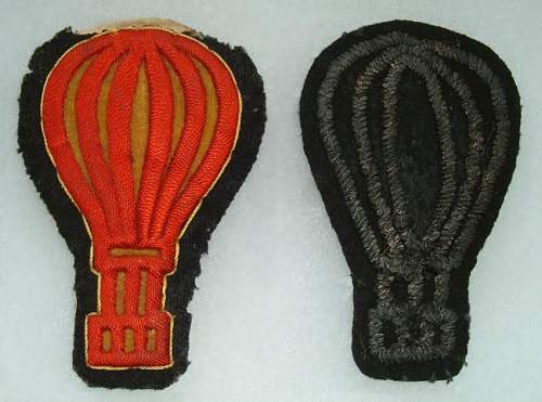 ULTRA RARE BALLOON PILOTS 1872/1912 NCO &amp; OFFICERS insignia