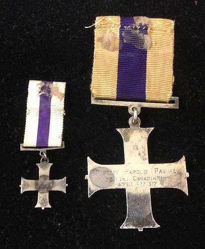 WWI British Military Cross &amp; Miniature Named to 20th Canadian Captian