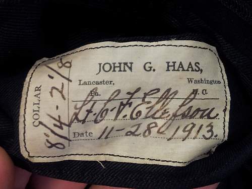 1913 US Officer's Coat John G Haas 3rd Cavalry