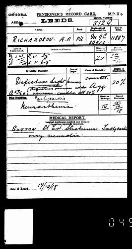 Machine Gun Corps Discharge Certificate