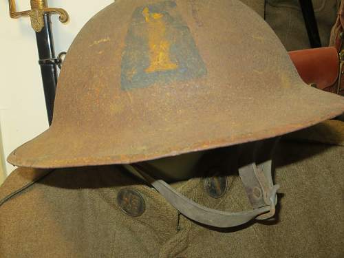 WWI 77TH DIV. Helmet and jacket