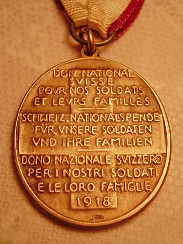 WWI Swiss Donation Medal.........