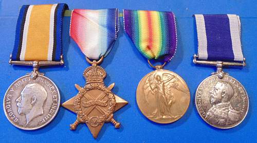 ww1 long service and good conduct medal group HMS Columbine