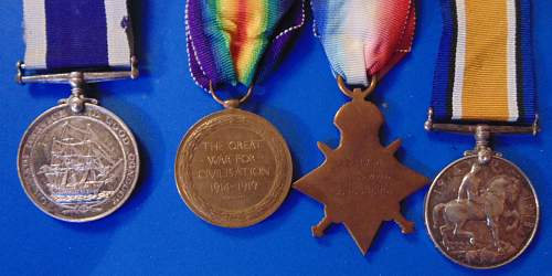 ww1 long service and good conduct medal group HMS Columbine